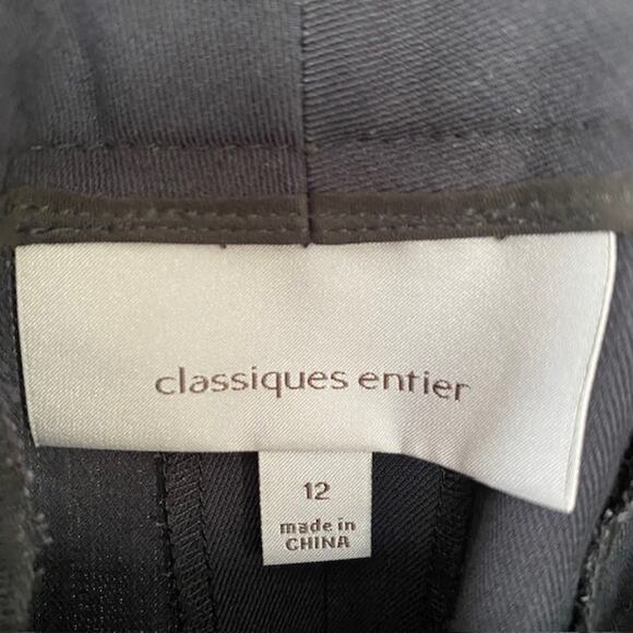 Classiques Entier Wide Legged Black Capri Pants Pockets Lightweight Women's 12 - Picture 4 of 13